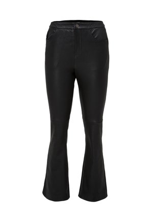 AMBRE - Pantalón de cuero - black