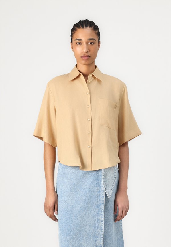 EVONA - Button-down blouse - open beige