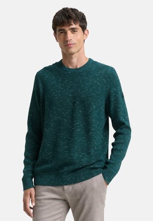 PULLOVER R-NECK - Maglione - grün meliert