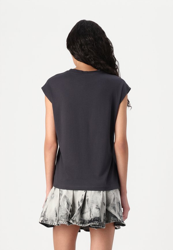 NMIDA FOIL O NECK  - Print T-shirt - obsidian4