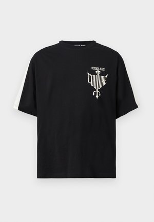 SIDE BAND UNISEX - Nyomott mintás póló - black