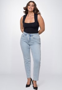 FOX FACTOR GIGI - Mom Jeans - bali blue/blue denim - Zalando