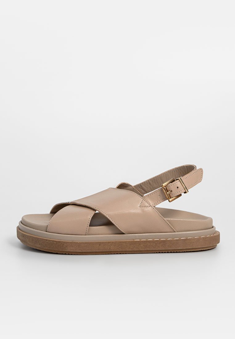 ALOHAS Sandalen met plateauzool beige
