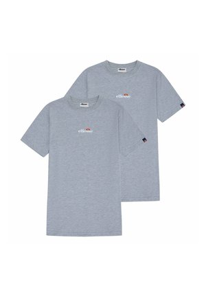 2ER PACK - OLLIO KURZARM RUNDHALS LOGO TEE - T-Shirt print - hellgrau