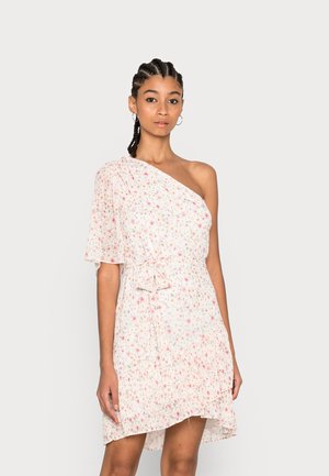 Forever New ANIKA ONE SHOULDER PLEATED MINI DRESS - Vestido de dia - sweet blush ditsy
