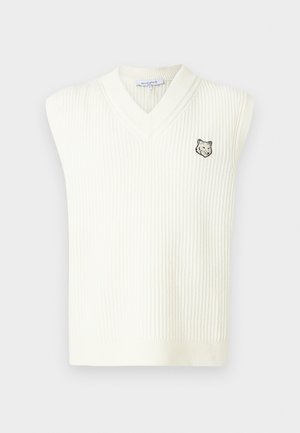 Maison Kitsuné FOX HEAD - Jersey de punto - ecru