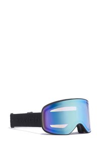 Slidinėjimo akiniai su juodu guminiu rėmeliu ir minkštu pamušalu. Turi didelį veidrodinį lęšį su mėlynos ir žalios spalvų gradientu. Komplekte yra reguliuojama juosta.