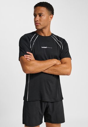 PULSE TRAINING PRINT SS - Sport T-shirt - black