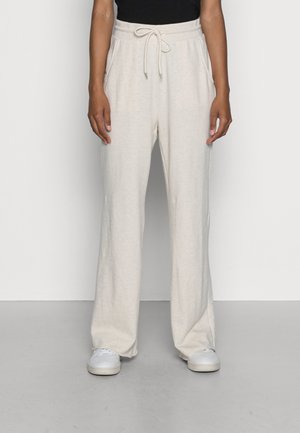 WIDE LEG - Teplákové kalhoty - oatmeal heather