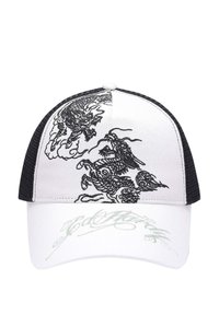 Ed Hardy UNISEX DOUBLE DRAGON FRONT  - Cap - white black