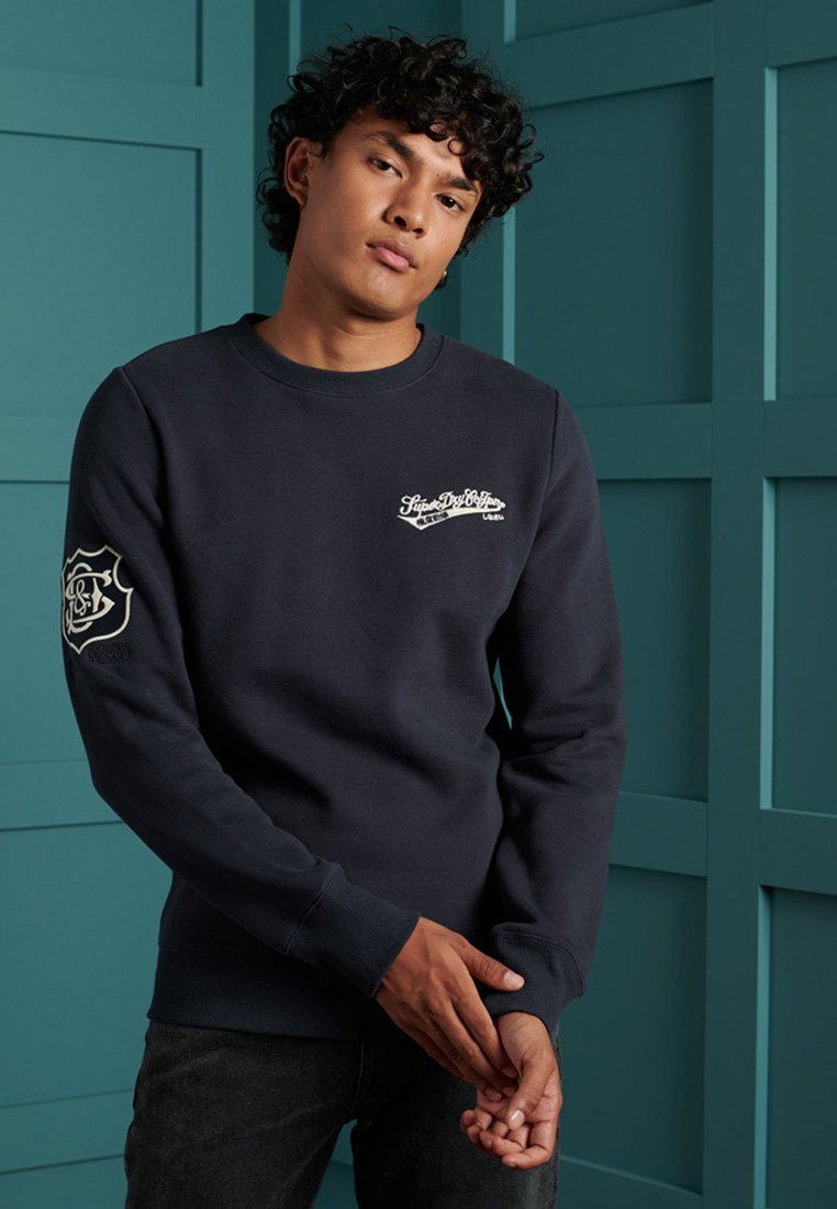 Superdry REWORKED CLASSICS APPLIQUE - Felpa - downhill navy/blu scuro -  Zalando.it
