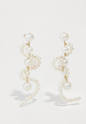 EARRINGS - Ohrringe - gold-coloured/white