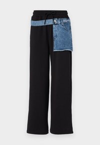 RELAXED MIXED PANT - Treningo apatinė dalis - black denim