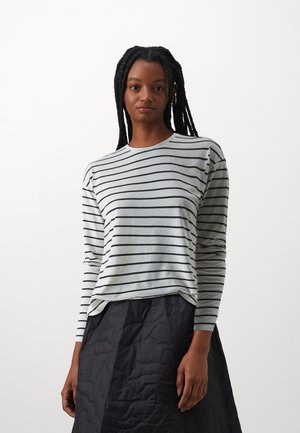 ONLCRISSIE STRIPE - Långärmad tröja - oatmeal/black