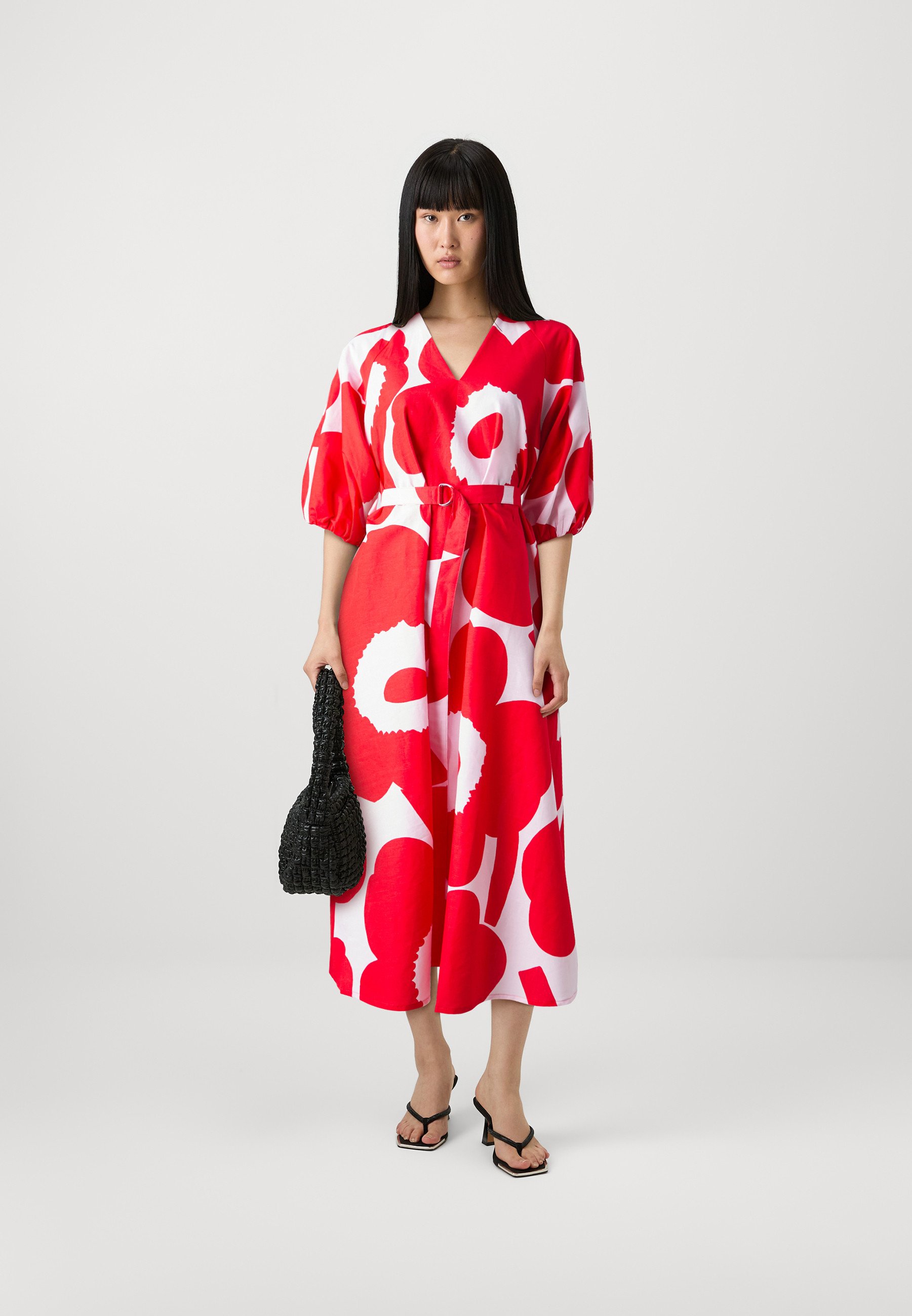 Marimekko AIVA UNIKKO - Maxi dress - red/light pink/red