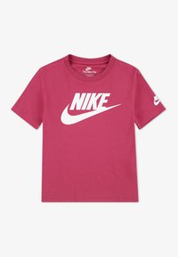 Nike Sportswear FUTURA EVERGREEN TEE UNISEX - Marškinėliai su spaudiniu - sweet beet