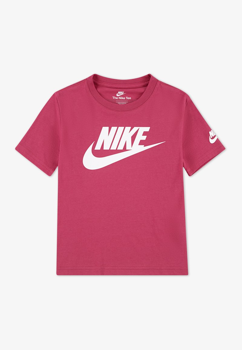 Nike Sportswear FUTURA EVERGREEN TEE UNISEX - Marškinėliai su spaudiniu - sweet beet