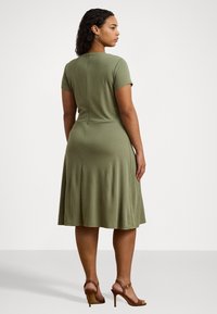 Lauren Ralph Lauren Woman SURPLICE JERSEY DRESS - Jerseykjole - sage green