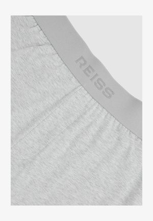 Grå bomuldsboxershorts med blød talje, der har en prægning af "REISS" logoet. Glat tekstur og minimalistisk design med diskret syning.