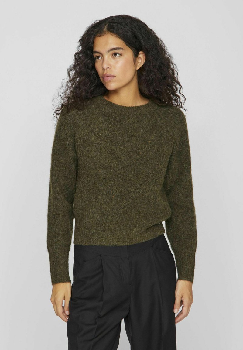 VILA RÜCKENFREIER - Pulover - ivy green