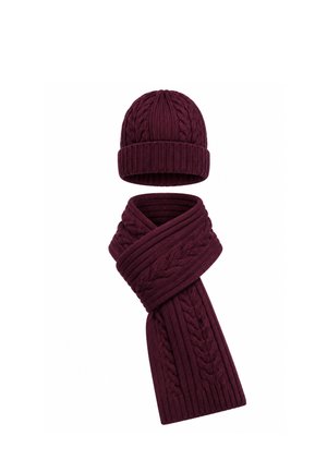 Felix Hardy, SCARF AND BEANIE UNISEX SET - Gorro - bordeaux