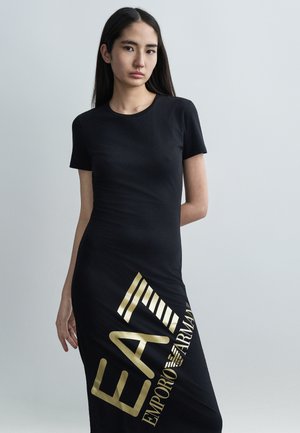 BEACH ROBE EXCLUSIVE - Obleka iz džersija - black