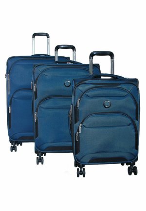 SKY MAX 2 0 EXPANDABLE 4 DOUBLE ROLLS TROLLEY SET  - Juego de maletas - blue