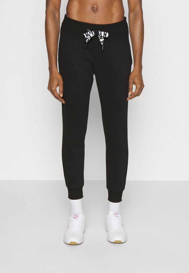 DKNY TWO TONE LOGO DRAWCORD JOGGER - Jogginghose - black