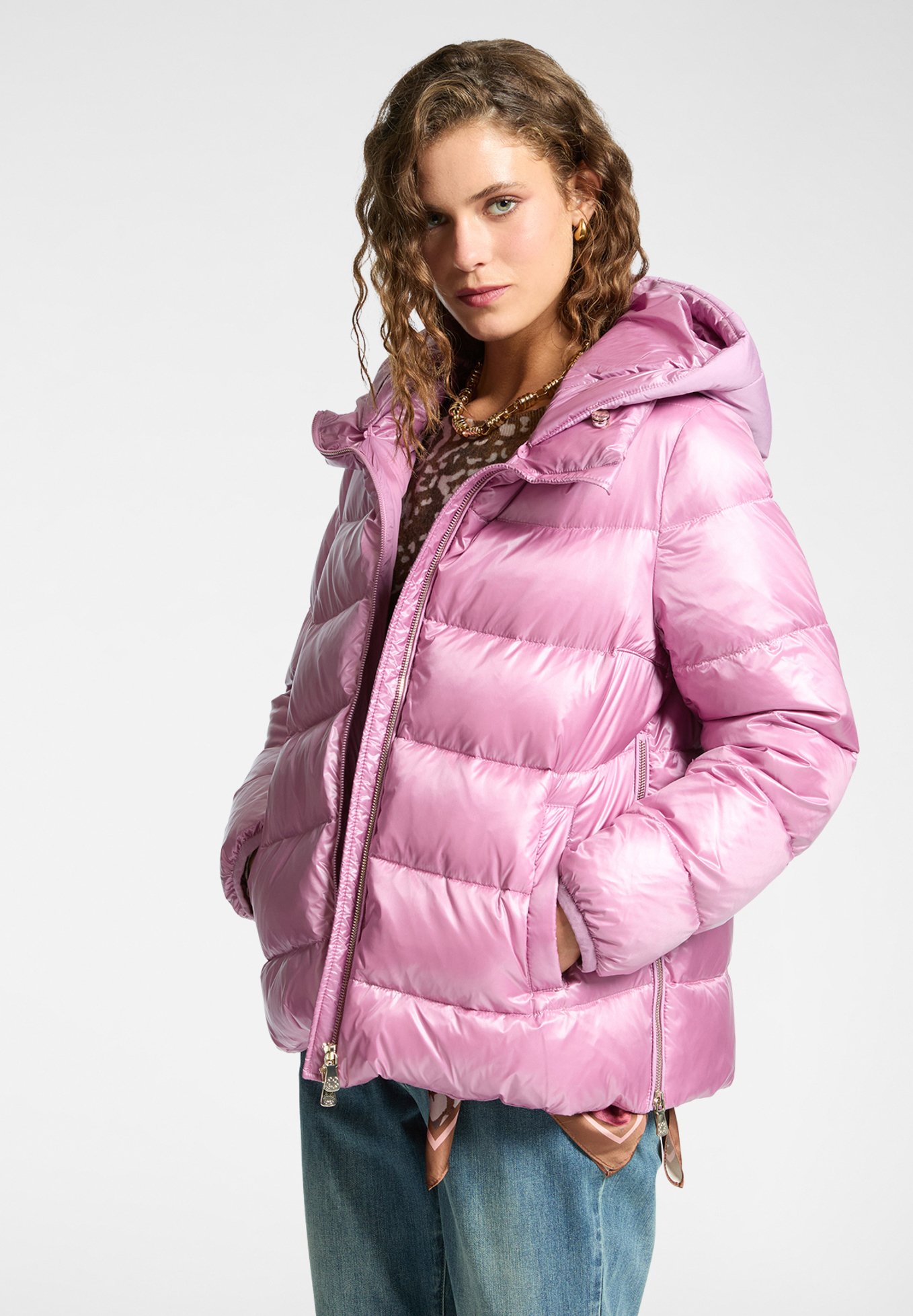 Jacket Chaqueta Plumas Rosa Abrigo Plumas Plumifero Jott Mujer
