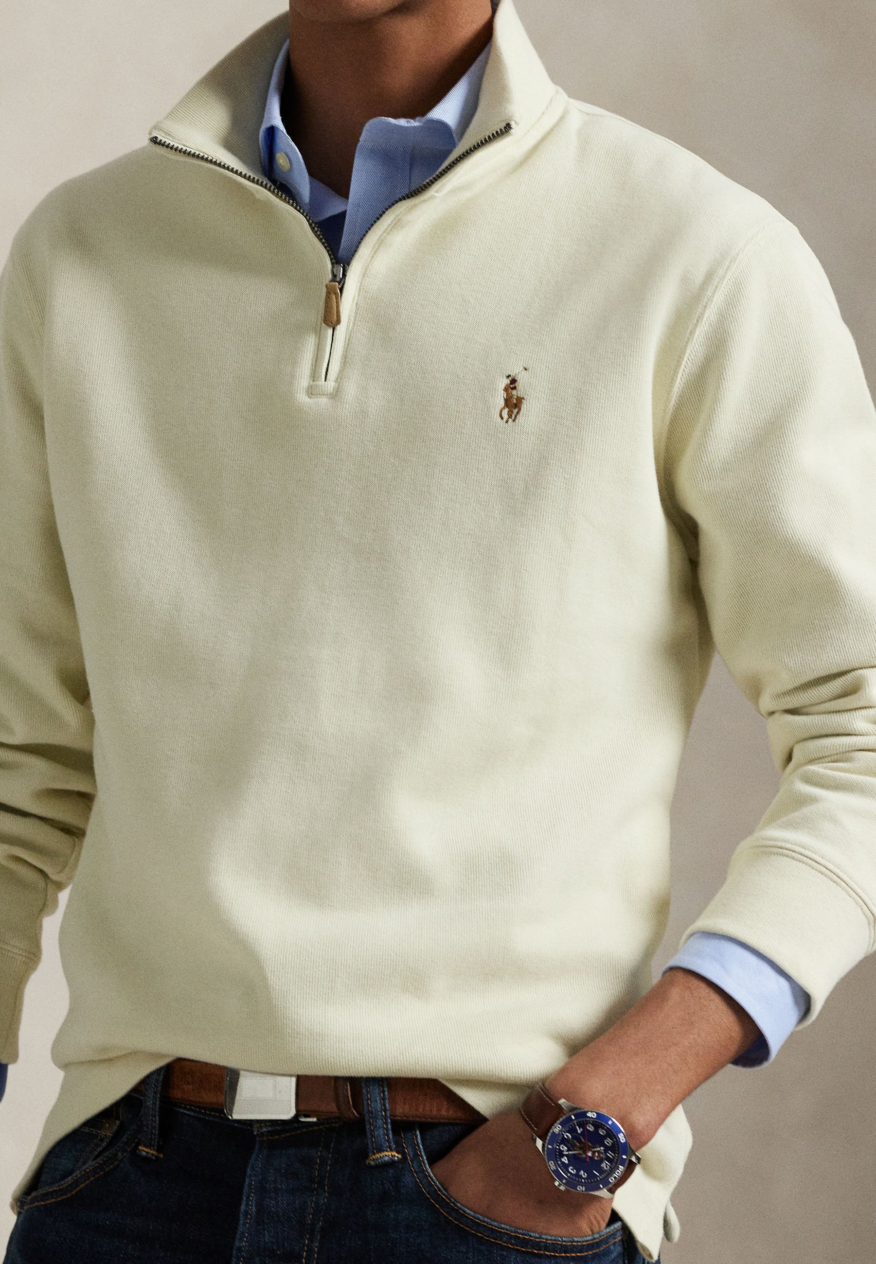 Polo Ralph Lauren ESTATE RIB QUARTER ZIP PULLOVER - Trui - chic