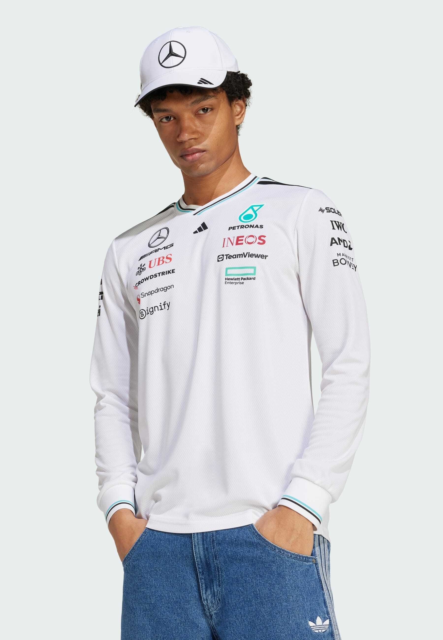 T-shirt Mercedes AMG Petronas Logo Blanc - SpeedGear - Neuf