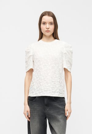 VIELAINE O NECK - Nyomott mintás póló - snow white