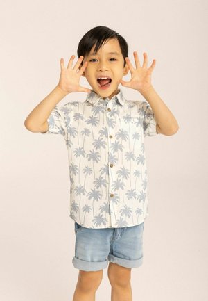 WOODEN BUTTONS - Camicia - blue grey