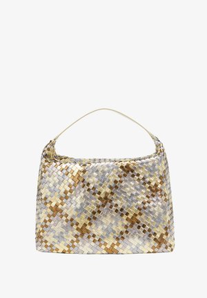 Audimo rankinė su metalizuotu blizgesiu - auksinė, sidabrinė ir bronzinė. Tvirta forma su viena nešimo rankena.