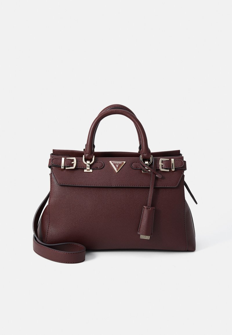 Guess ALI LUXURY SATCHEL - Handbag - burgundy
