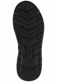 Sola in gomma nera con un motivo a zigzag, fori di ventilazione e il logo "GEOX" stampato sulla superficie. Testurizzata per una migliore aderenza.