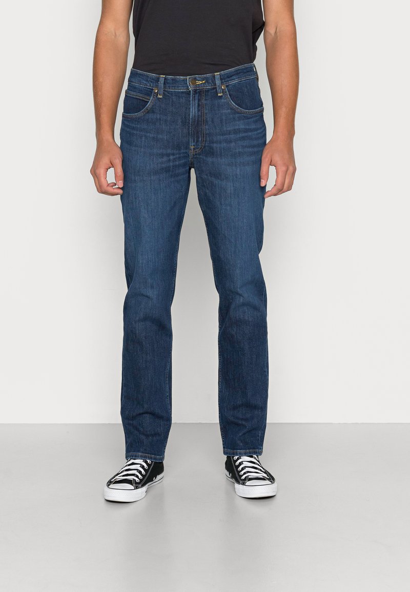 Lee BROOKLYN - Calças de ganga de perna direita - dark mid baker