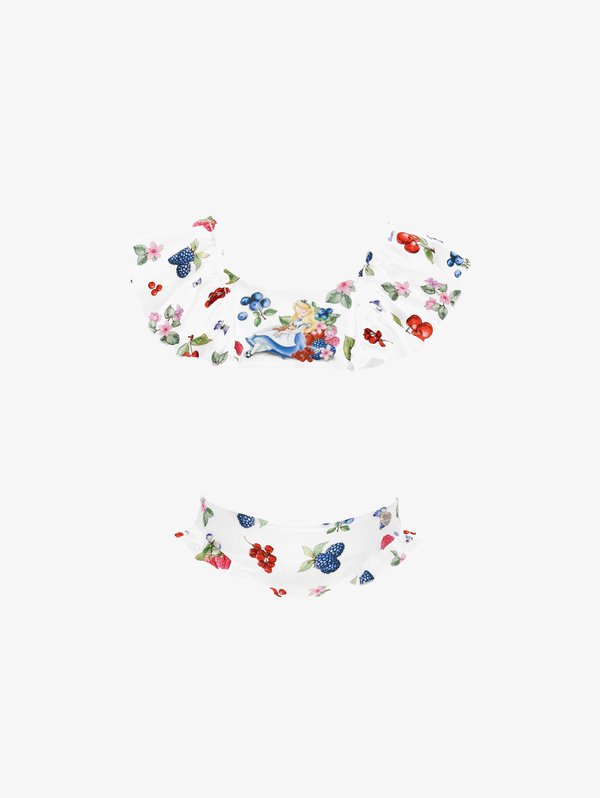 ALICE IN THE WONDERLAND DISNEY COSTUME FRUITY FLOWERS FRUITS - Bikini - bianco