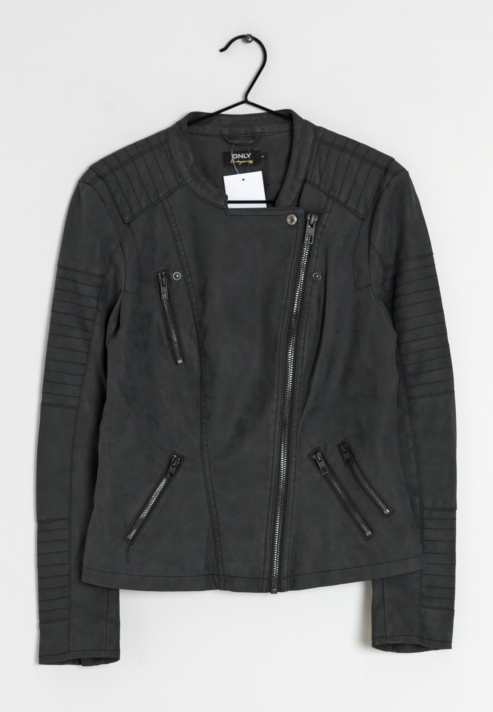 Only Bandit Schwarze Lederjacke Damen Only Lederjacke Sommerjacke