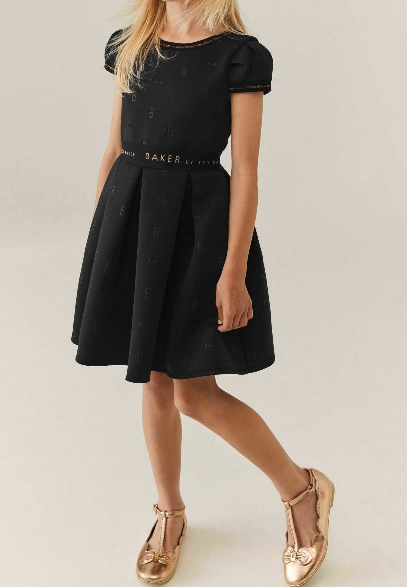 Baker by Ted Baker BAKER BY TED BAKER EMBOSSED SCUBA BLACK DRESS - Cocktail  dress / Party dress - black - (Pre-owned)