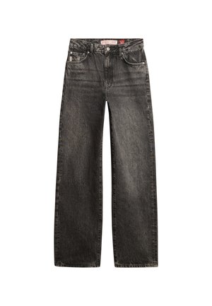 Superdry & Co, VINTAGE WIDE  - Flared jeans - wolcott black stone