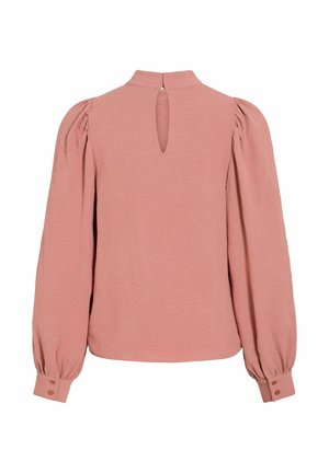 VILA, LONG SLEEVED TOP VIPALLAS HIGH NECK - Bluse - old rose