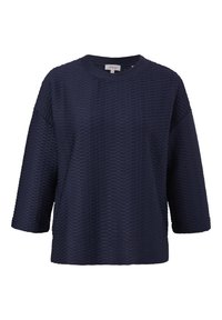 s.Oliver À MOTIF TEXTURÉ - Bluzka z długim rękawem