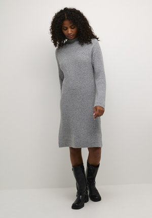KARINYA - Svetríkové šaty - grey melange