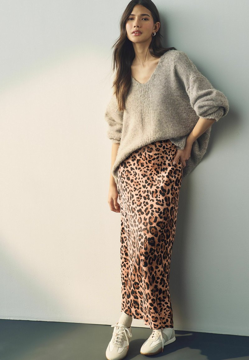 Next PRINT - Maxi sukně - leopard