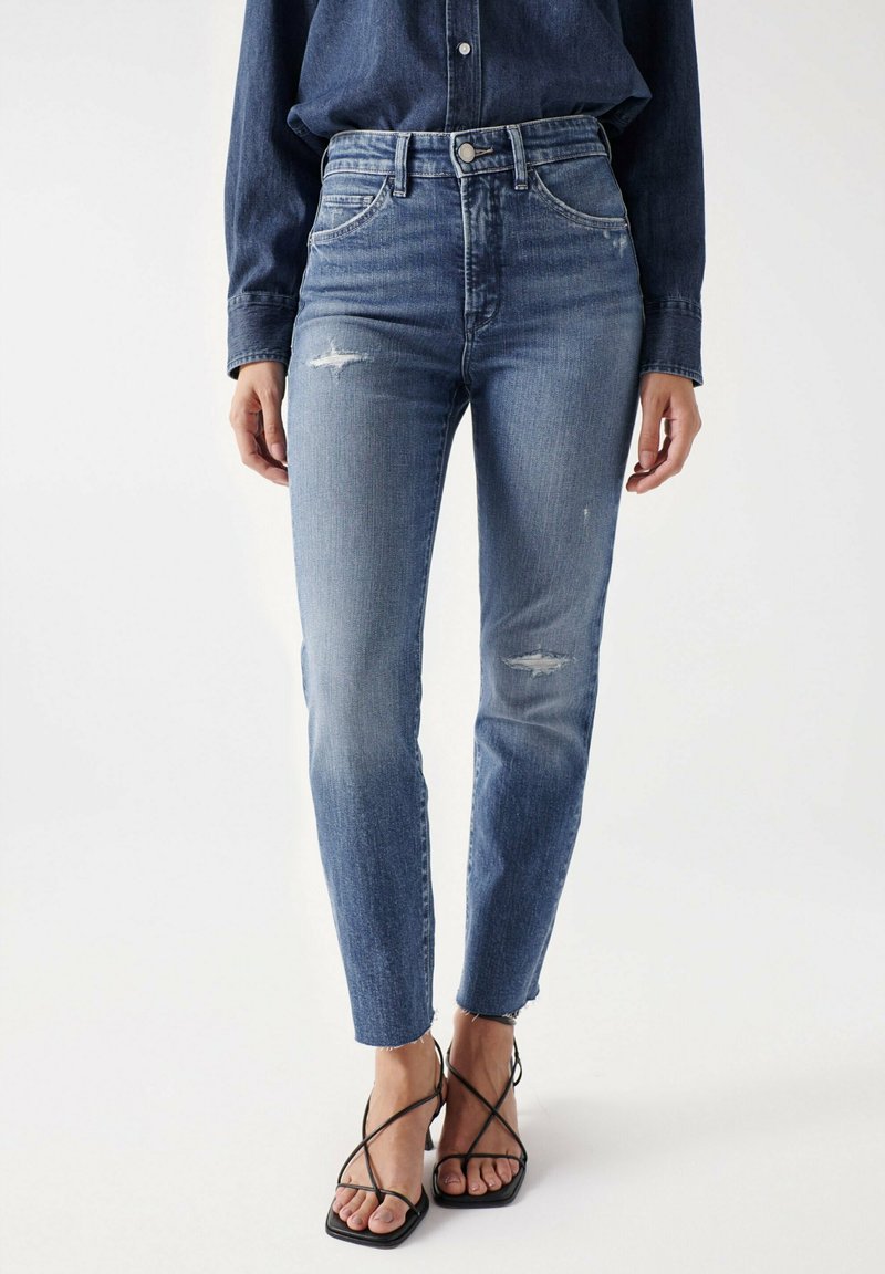 Salsa Jeans FAITH PUSH IN CROPPED Jeans slim fit blau/blu Zalando.it