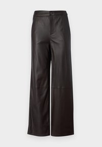 FELISE PANTS - Pantaloni di pelle - chocolate