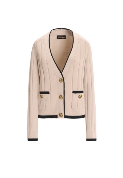 Luisa Spagnoli MOZIONE - Cardigan - beige nero