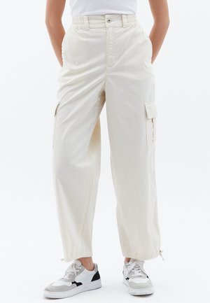 OXXO HIGH RISE WITH POCKETS - Pantalones cargo - antik silver birch