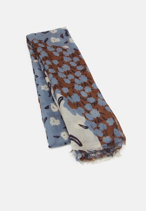 PRINTED SCARF MODERN FLOWERS - Šátek - blue